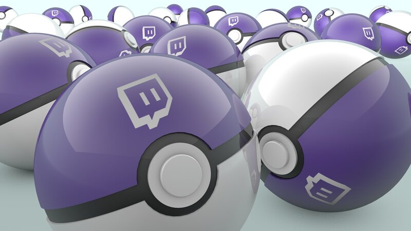 Twitch-themed Poké Balls