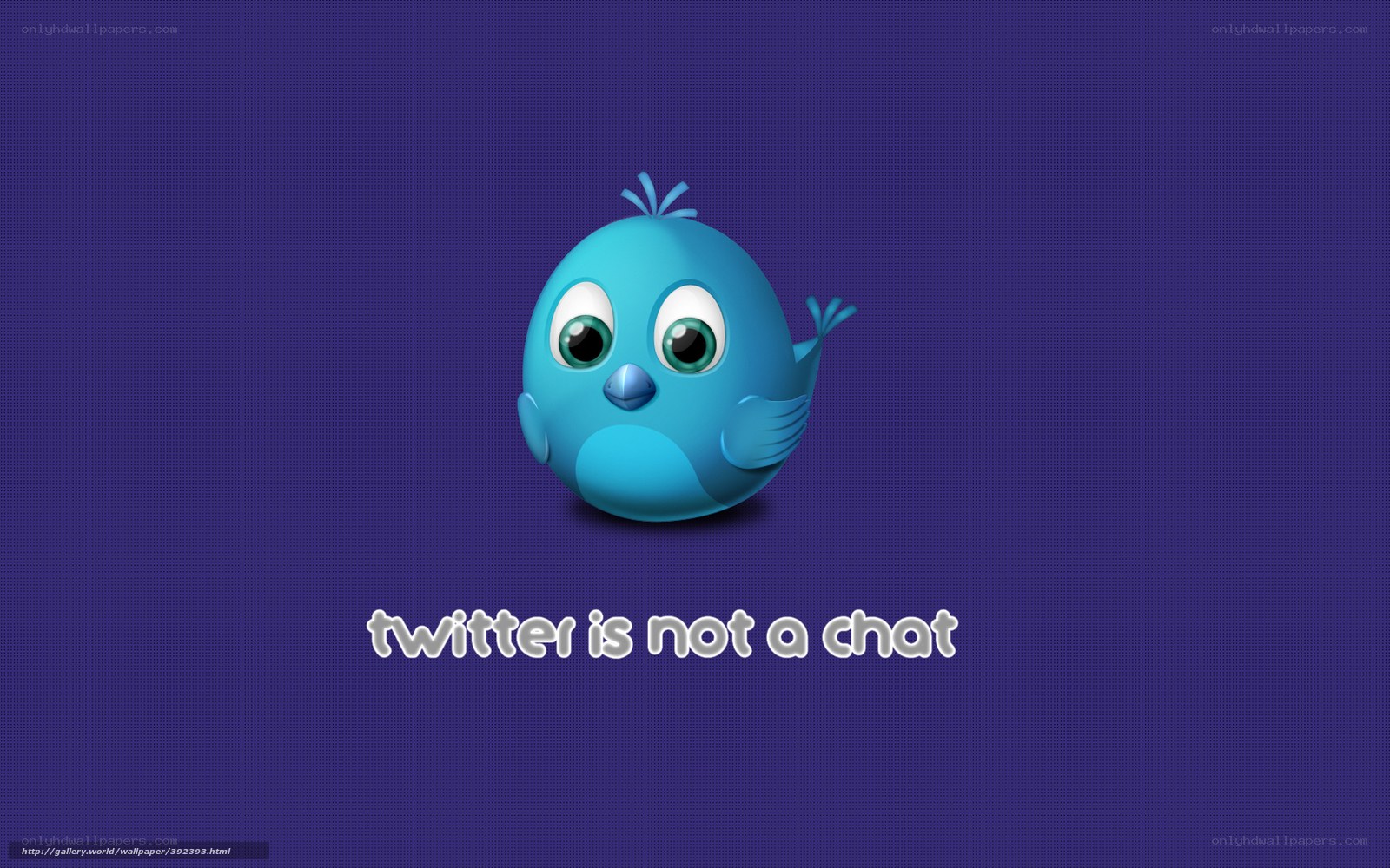 Twitter bird with text