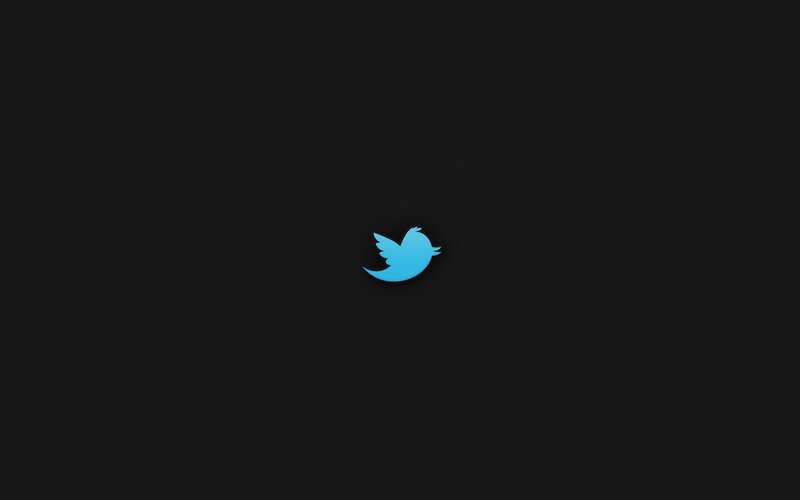 Twitter logo on black