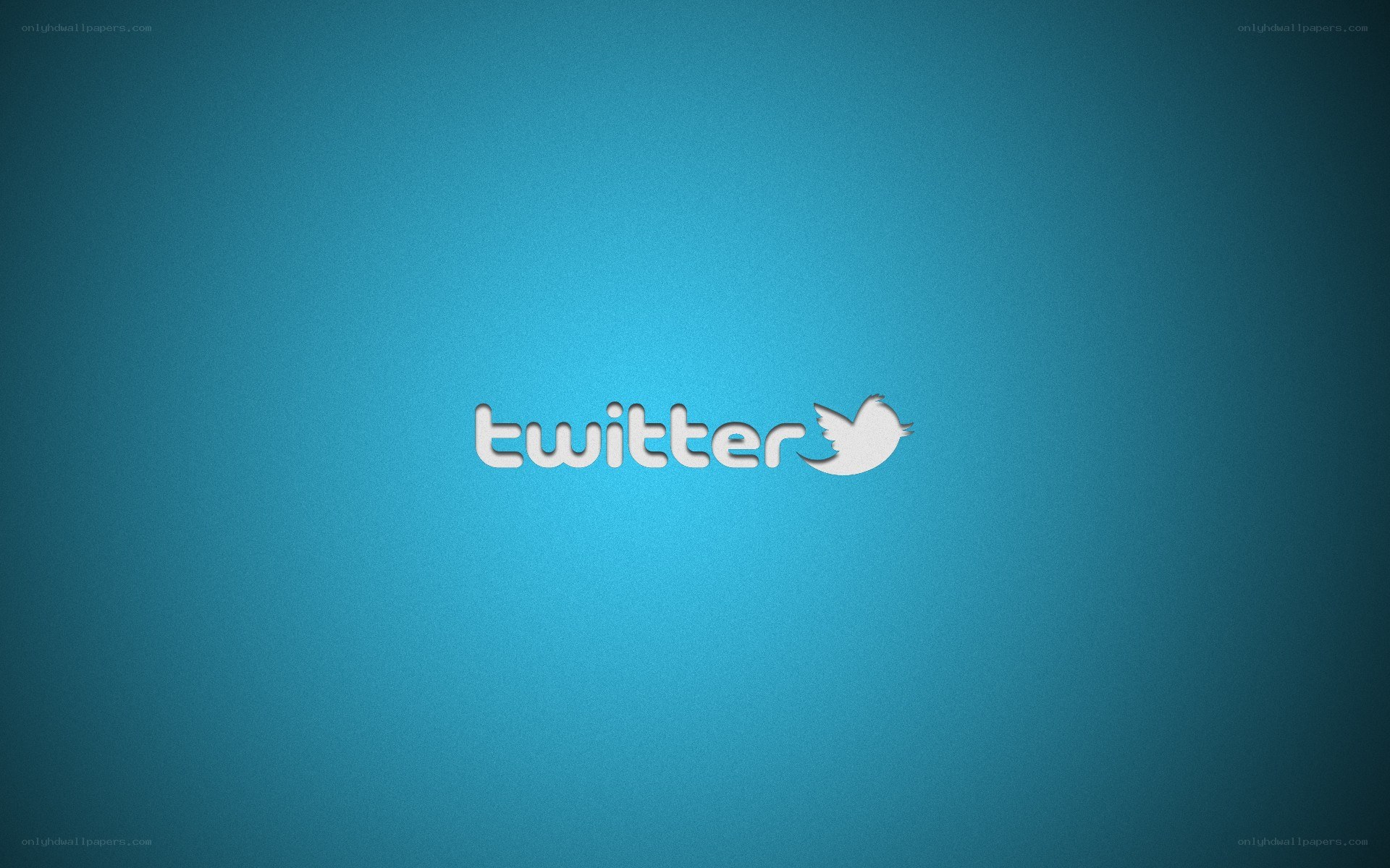 Twitter logo on blue background