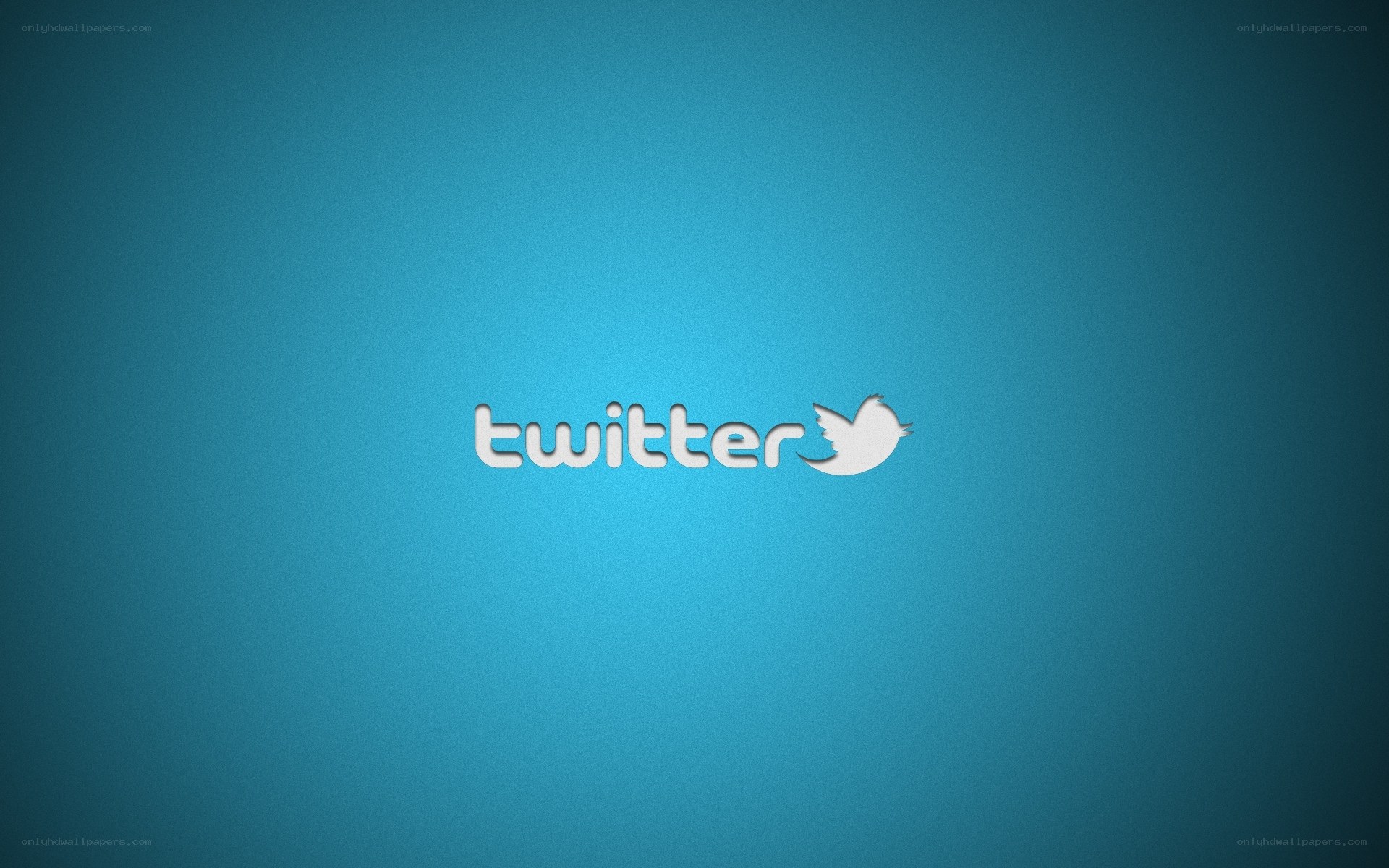 Twitter logo on blue background