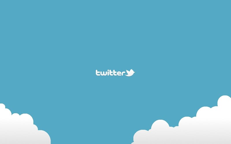 Twitter Logo on Blue Sky