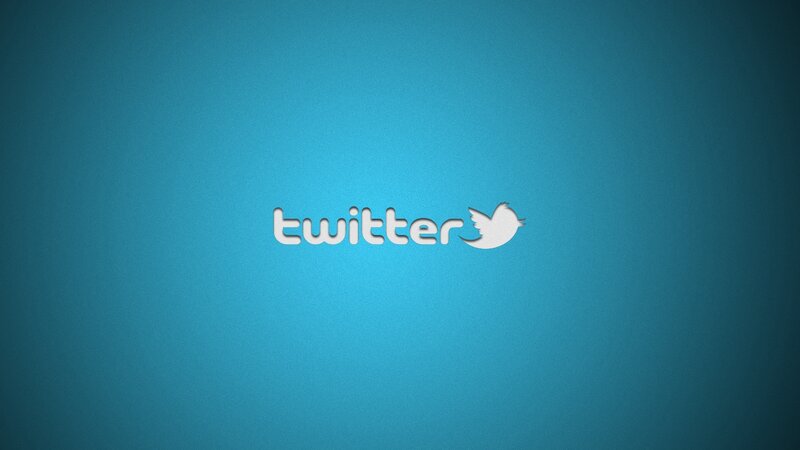 Twitter Logo on Blue