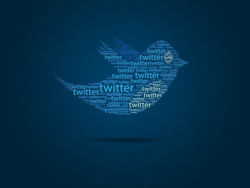 Twitter logo word cloud