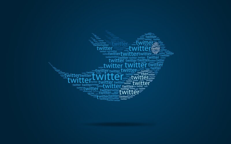Twitter logo word cloud
