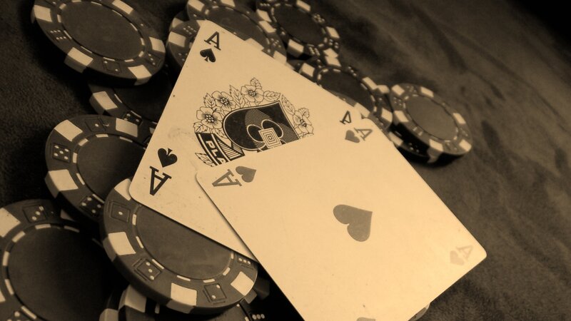 Two Aces and Poker Chips