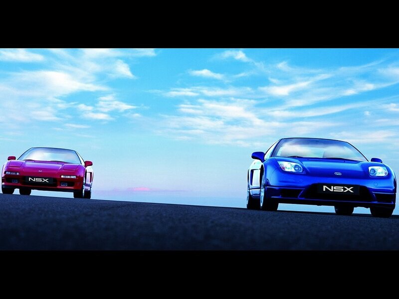 Two Acura NSX sports cars