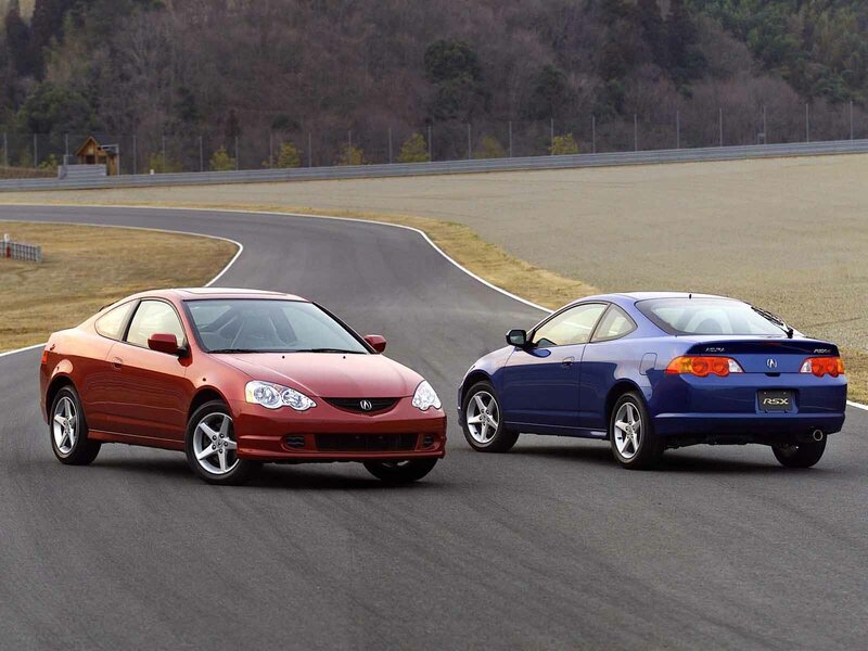 Two Acura RSX Cars — Red