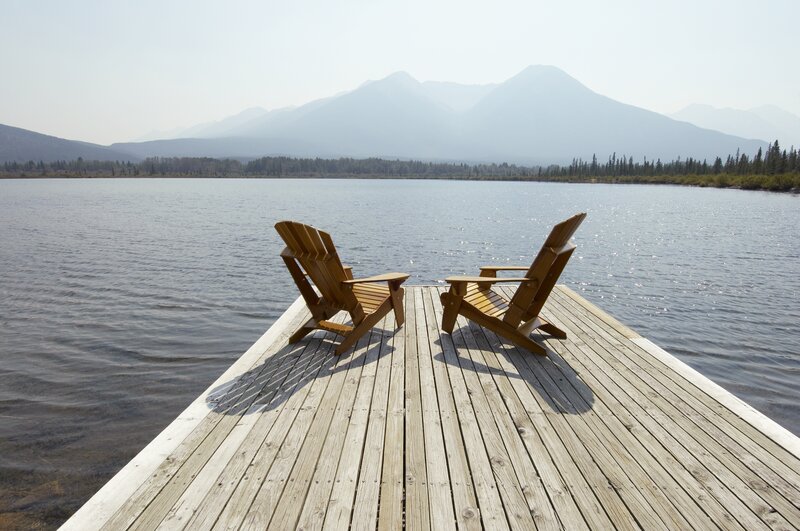 Two Adirondack Chairs