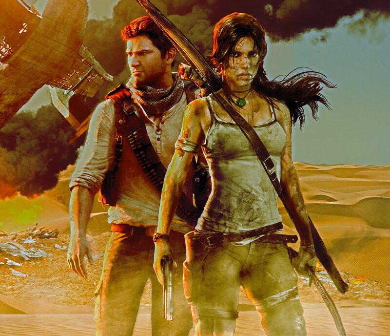 Two Adventurers in Desert