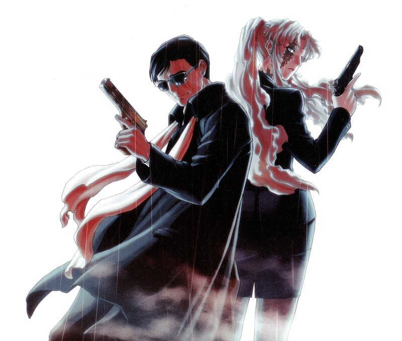 two agents with guns