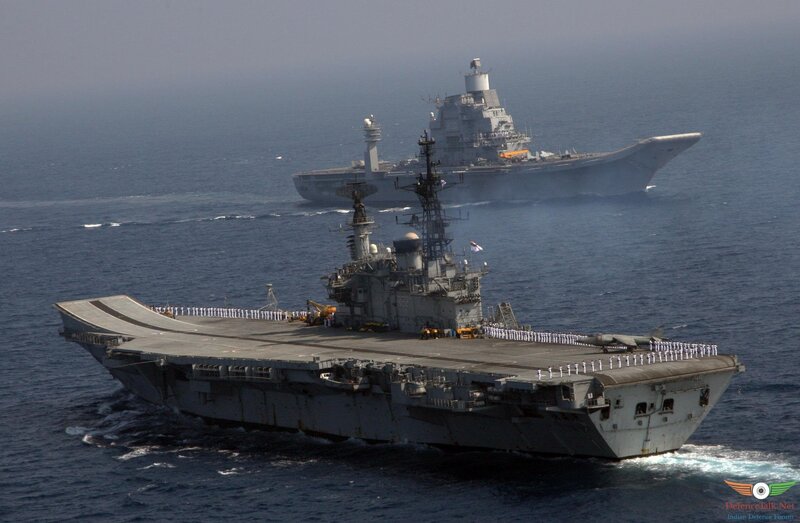 Two Aircraft Carriers at Sea — Gray