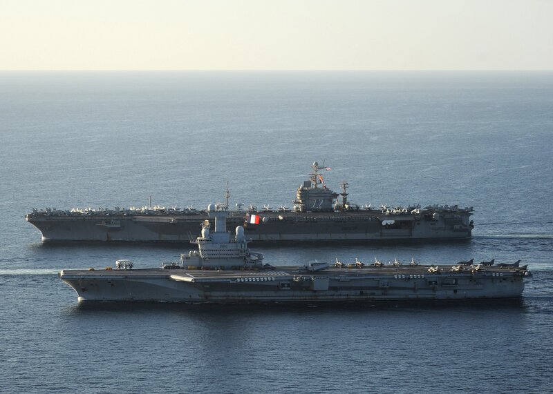 Two Aircraft Carriers — Blue, Serene
