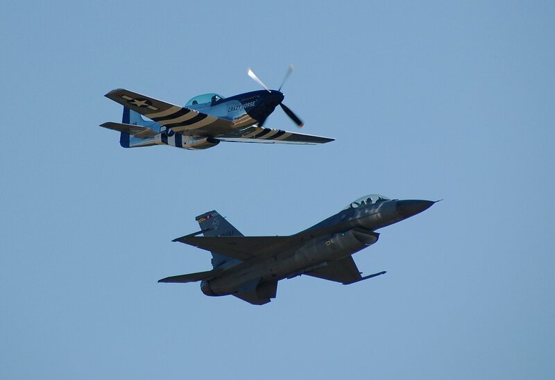 Two aircraft in flight