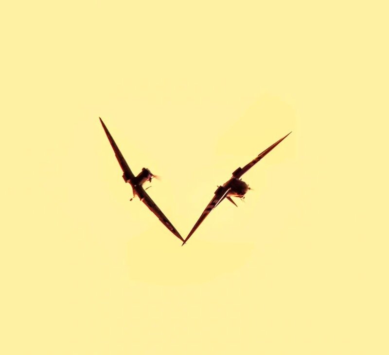 Two Airplanes in Formation