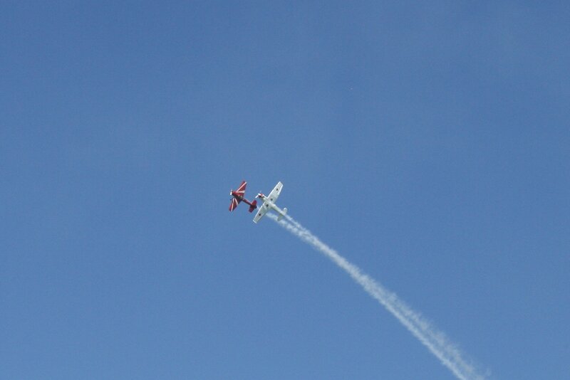 Two Airplanes in Sky