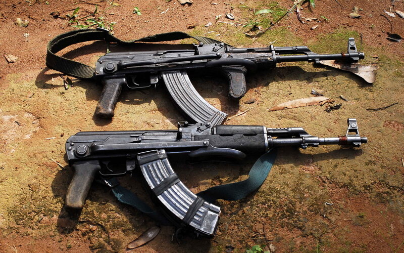Two Ak-47 Rifles — Brown