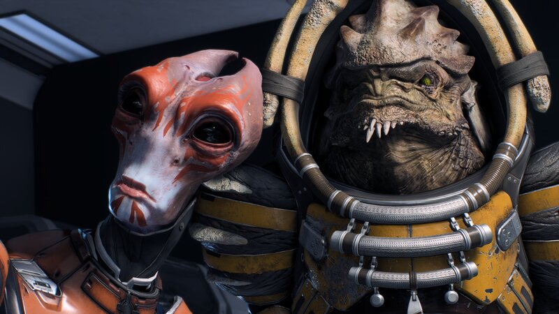 Two Alien Characters — Orange