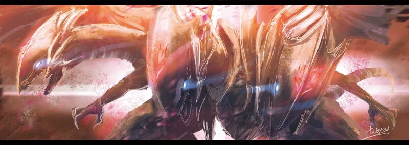 Two Alien Creatures — Red