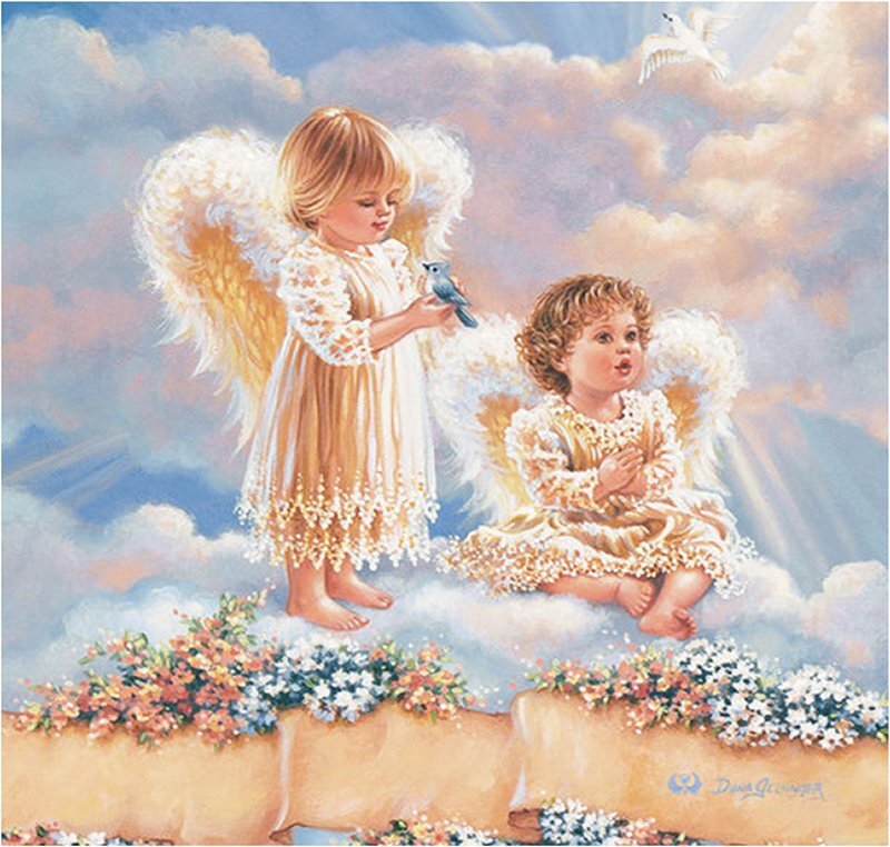 Two Angel Children — Blue