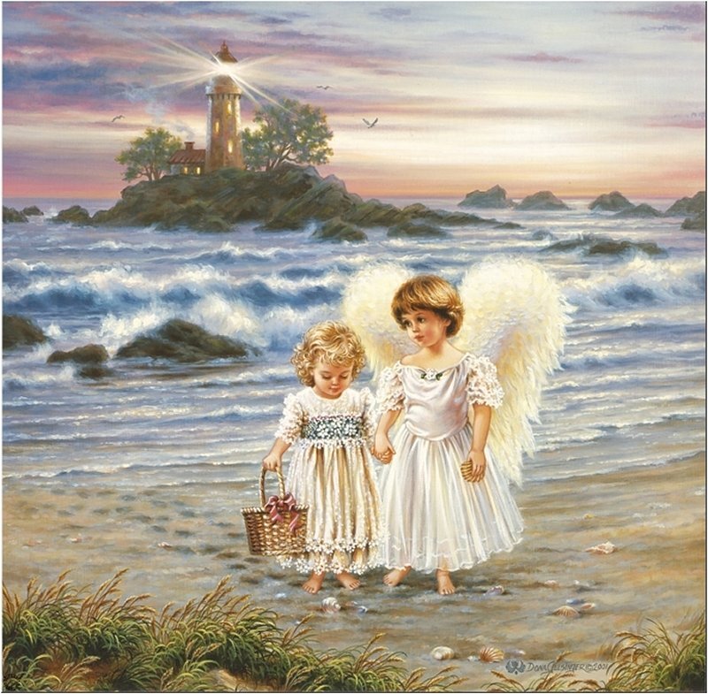Two Angel Children — White