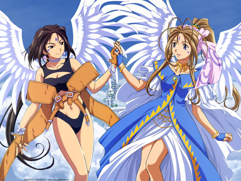 Two angelic anime characters