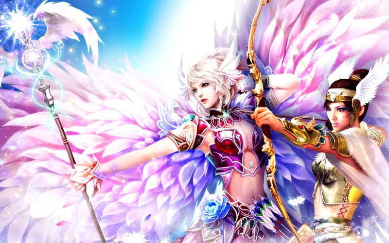 Two Angelic Archers — Purple