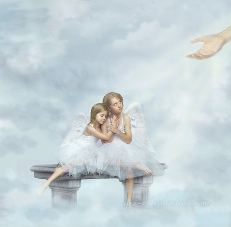 Two Angelic Children — White