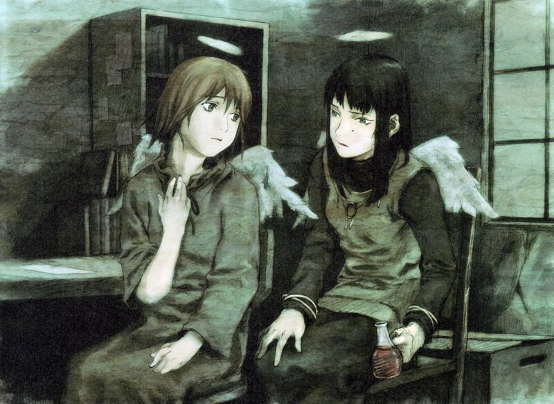 Two Angelic Figures — Green