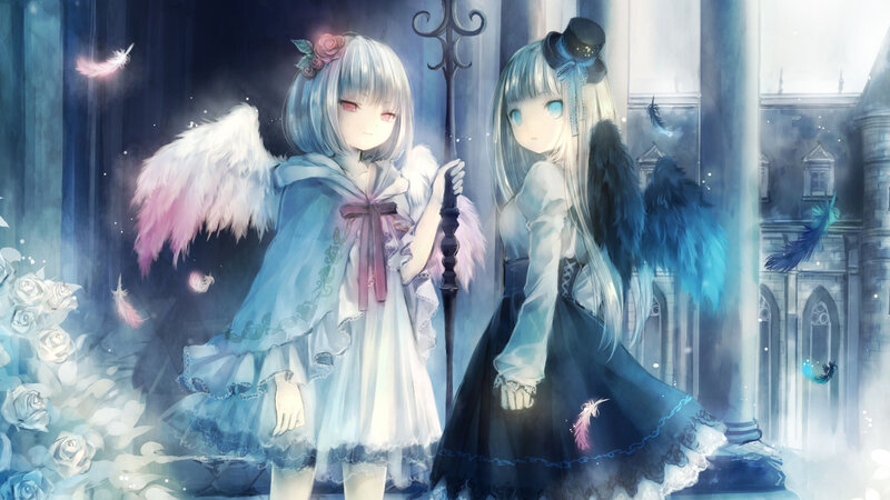 Two Angelic Girls — Blue, Dreamy