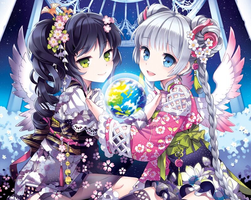 Two Angelic Girls — Blue, Serene, Night