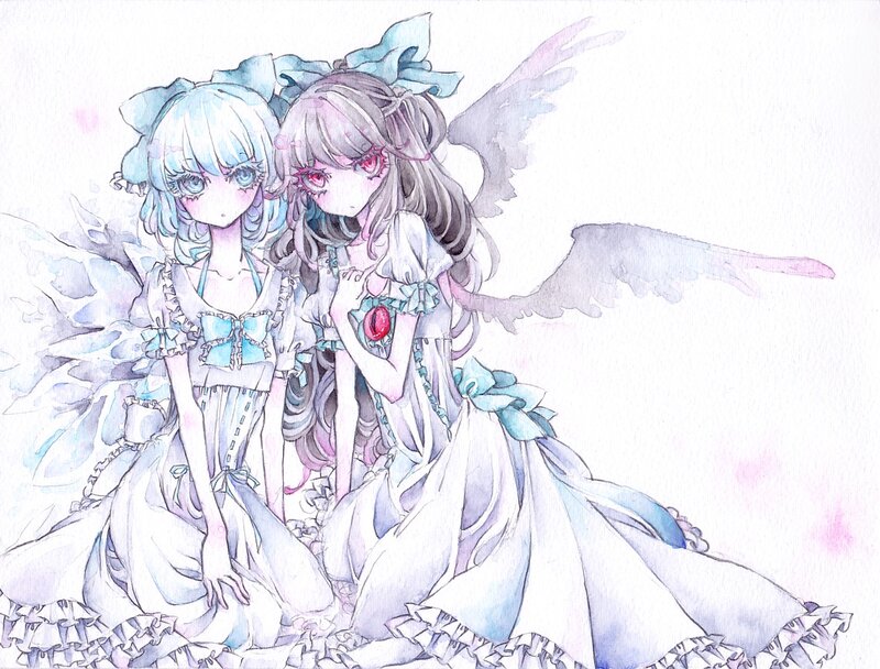 Two Angelic Girls — Blue