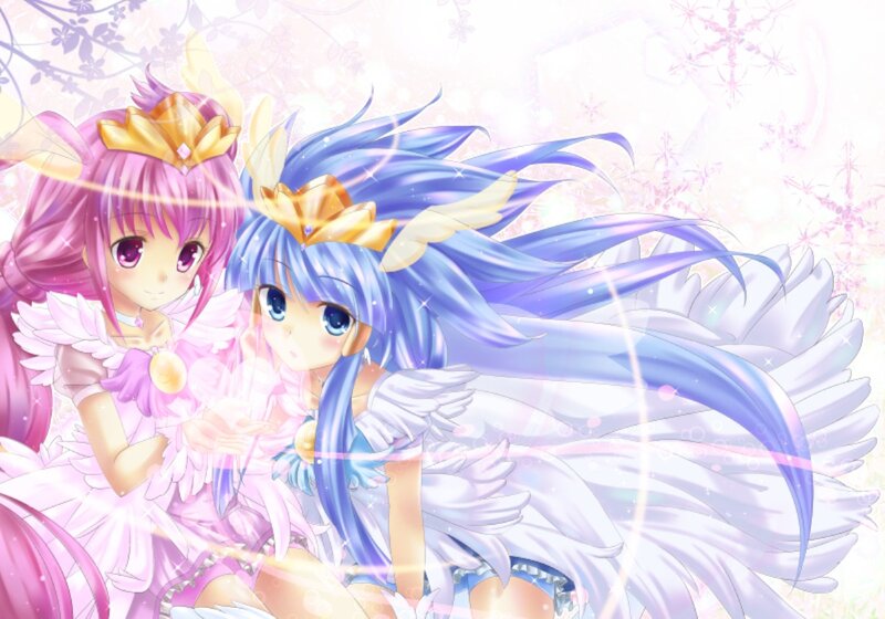 Two Angelic Girls — Pink, Dreamy