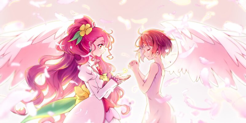 Two Angelic Girls — Pink, Serene, Spring