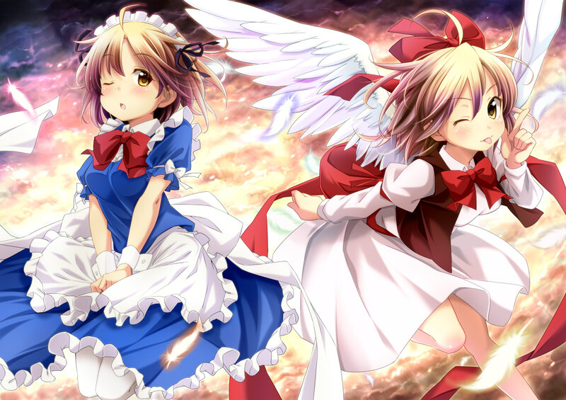 Two Angelic Girls — White, Dramatic