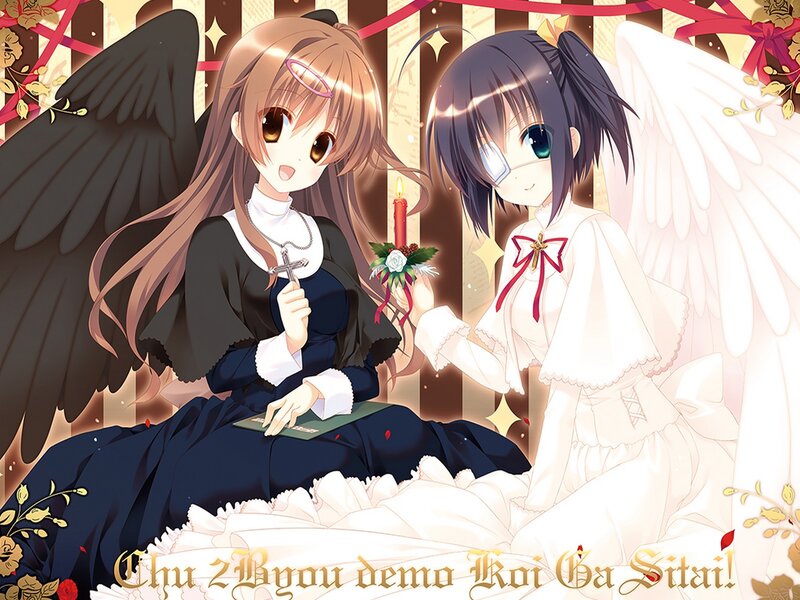 Two Angelic Girls — White, Festive, Anime