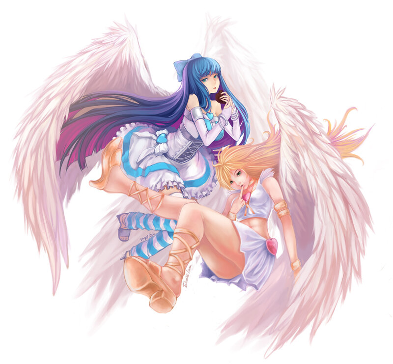 Two Angelic Girls — White, Serene