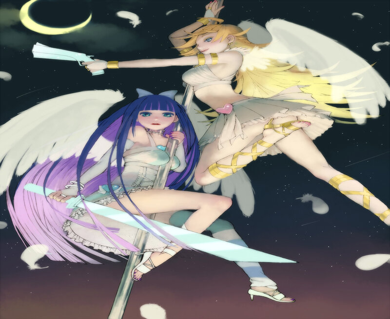 Two Angelic Girls with Weapons