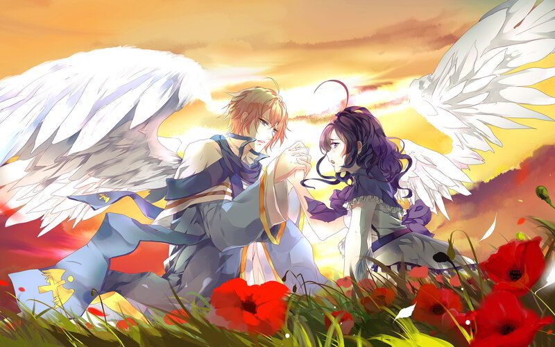 Two Angels in a Field