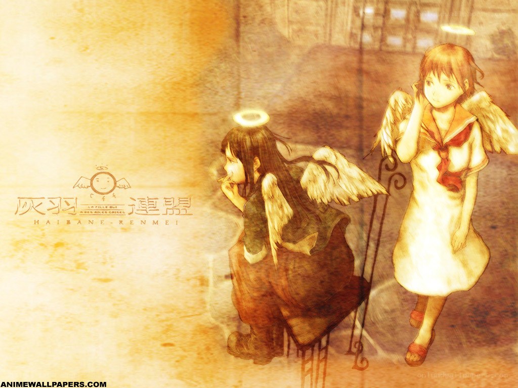 Two angels in a warm scene