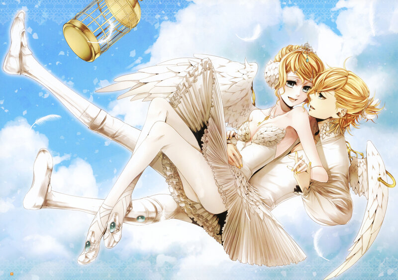 Two Angels in Sky — Blue