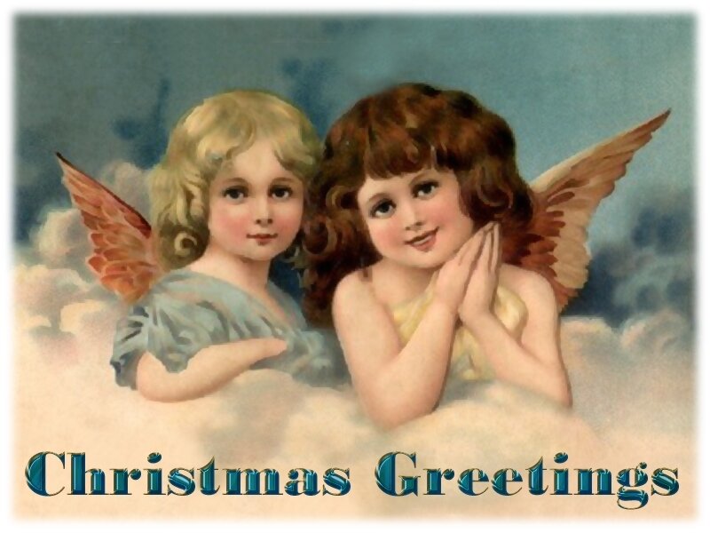 Two Angels on Clouds