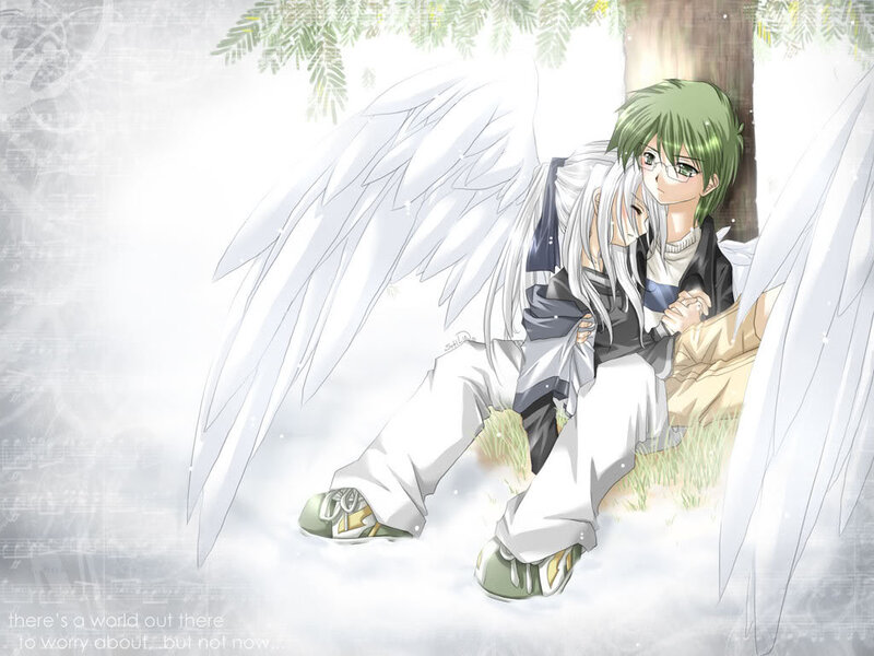 Two Angels Sitting