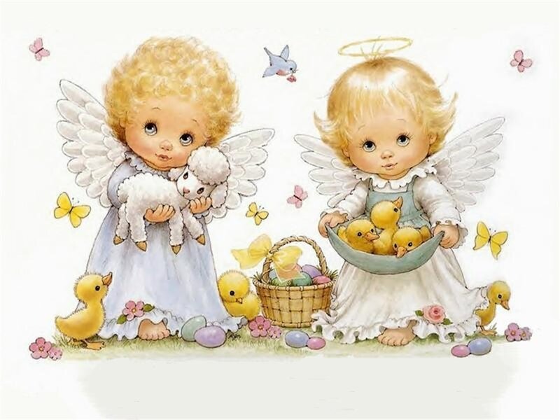 Two Angels with Animals