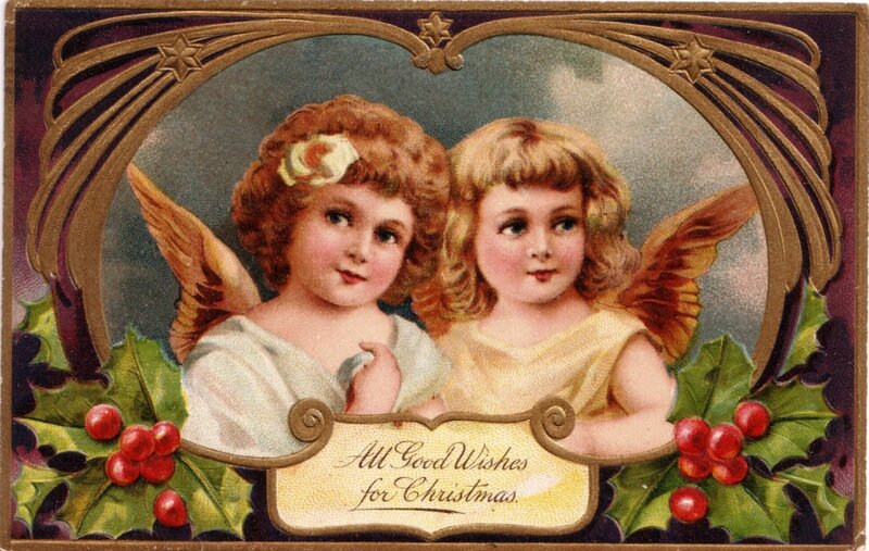 Two Angels with Holly