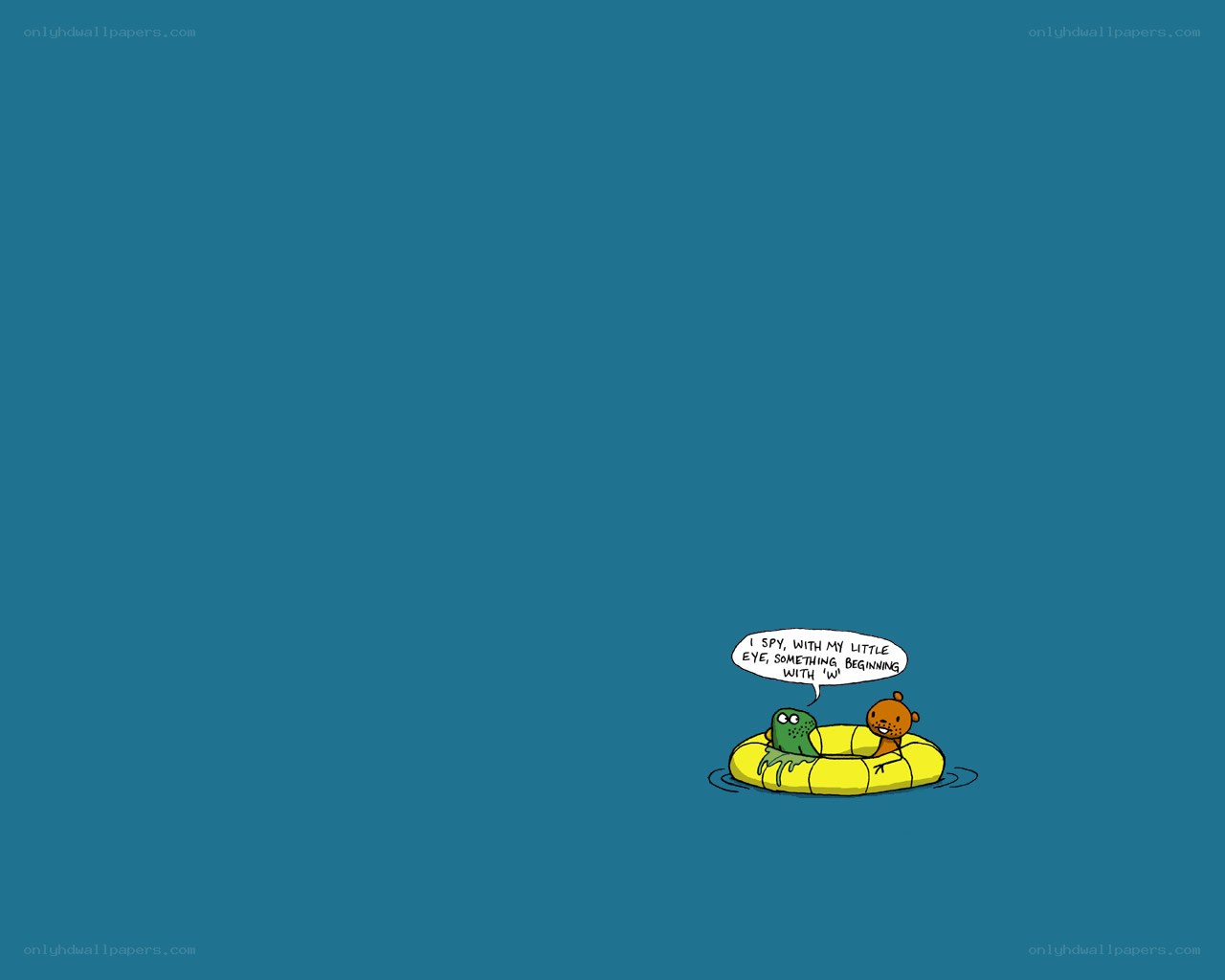 Two animals in a raft