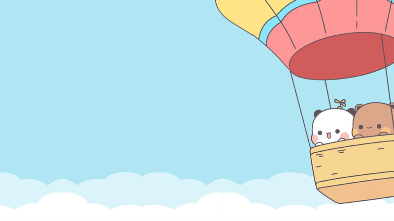 Two Animals in Hot Air Balloon