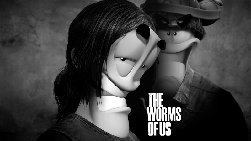 Two Animated Characters — Black, Dramatic, 3d Render