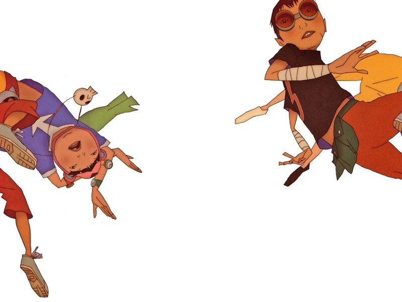 Two Animated Characters — Orange