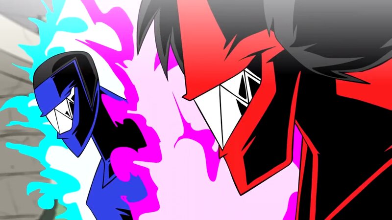 Two Animated Characters — Red, Dramatic